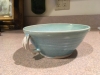 Aqua bowl with bunny handles