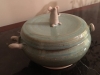 lidded bowl with mouse handle