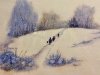 watercolor snowscene