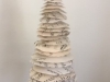 music tree with wood base and wood finial 22"tall